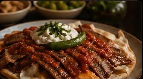 İskender tabağı ve Türk mutfağı sunumu